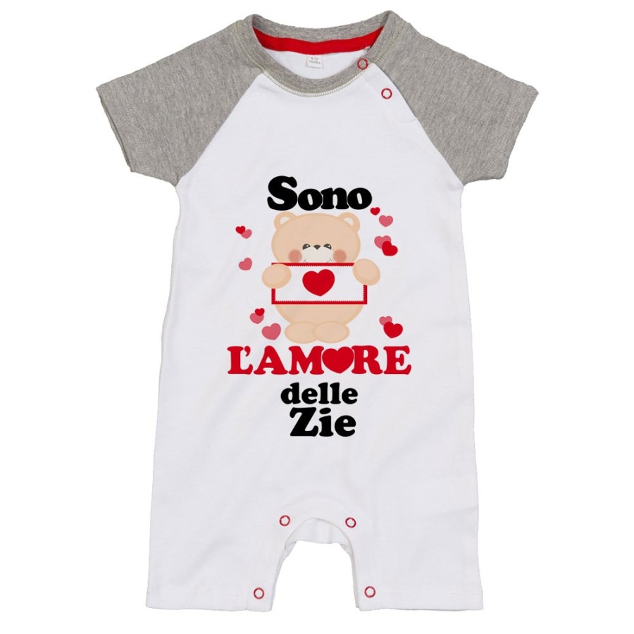 Pagliaccetto neonato personalizzato  nome e orsetto sono amore di zio degli zii Per gli zii