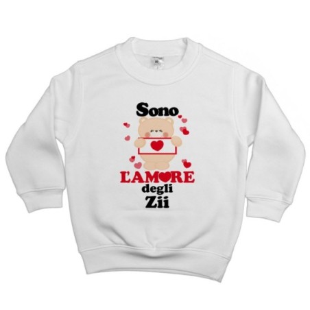 Felpa bambino personalizzata  nome e orsetto sono amore...