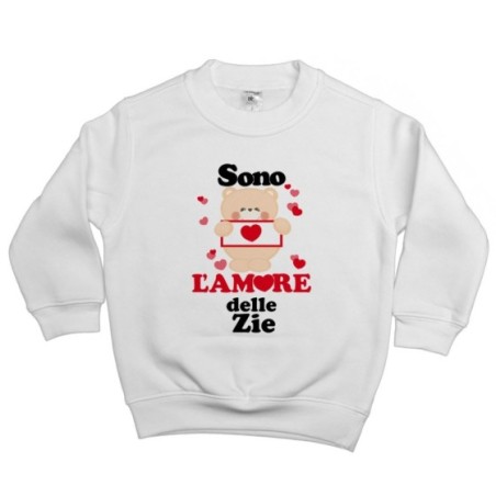 Felpa bambino personalizzata  nome e orsetto sono amore di zio degli zii Per gli zii