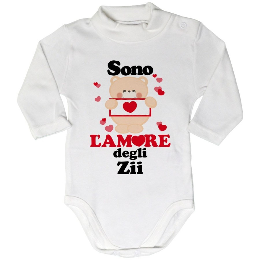 Body lupetto neonato personalizzato  nome e orsetto sono amore di zio degli zii Per gli zii