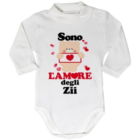 Body lupetto neonato personalizzato  nome e orsetto sono...