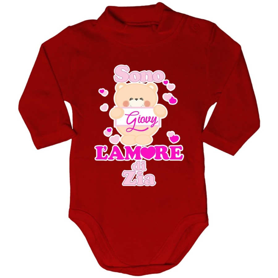 Body lupetto neonato personalizzato  nome e orsetto sono amore di zio degli zii Per gli zii
