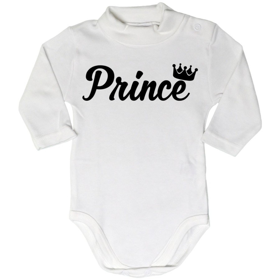 Body lupetto neonato personalizzabile con nome prince princess con corona Per la famiglia