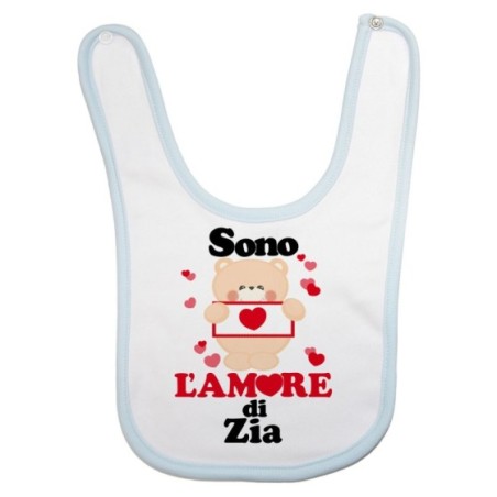Bavaglino neonato personalizzato  nome e orsetto sono amore di zio degli zii Per gli zii