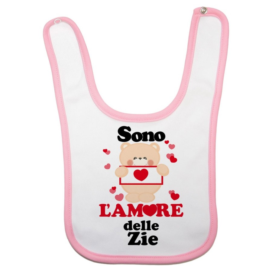 Bavaglino neonato personalizzato  nome e orsetto sono amore di zio degli zii Per gli zii