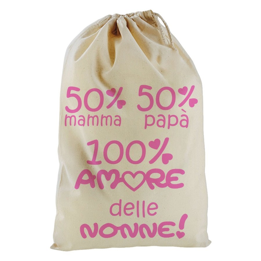 Sacchetto nascita bimbo 50% mamma 50% papà 100% amore del nonno dei nonni Per i nonni