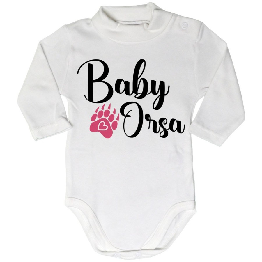 Body lupetto neonato baby orso baby orsa con impronta Per la famiglia