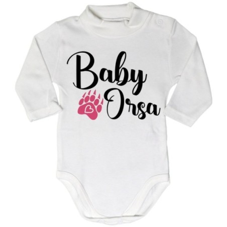 Body lupetto neonato baby orso baby orsa con impronta Per la famiglia