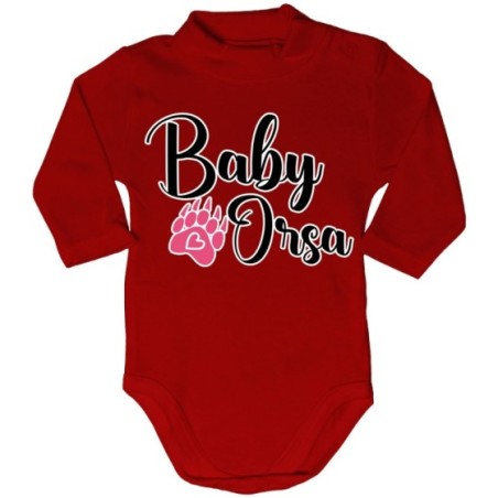 Body lupetto neonato baby orso baby orsa con impronta Per la famiglia