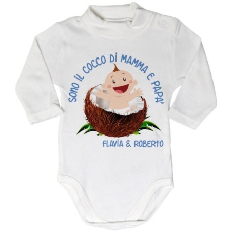 Body lupetto neonato sono il cocco la cocca di mamma e papà
