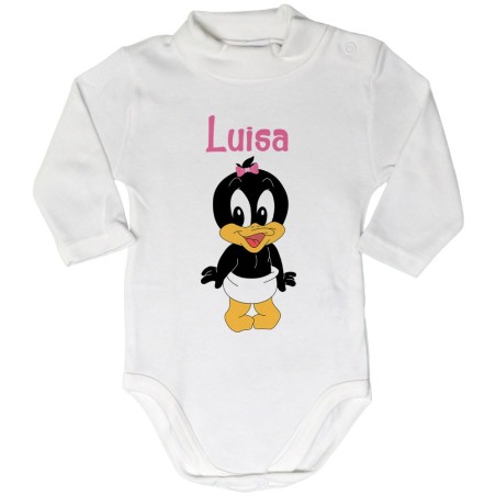 Body lupetto neonato personalizzato con nome baby duffy Cartoon