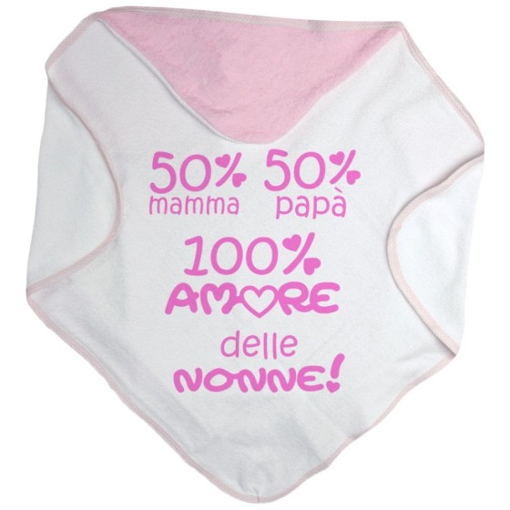 Accappatoio neonato 50% mamma 50% papà 100% amore del nonno dei nonni Per i nonni