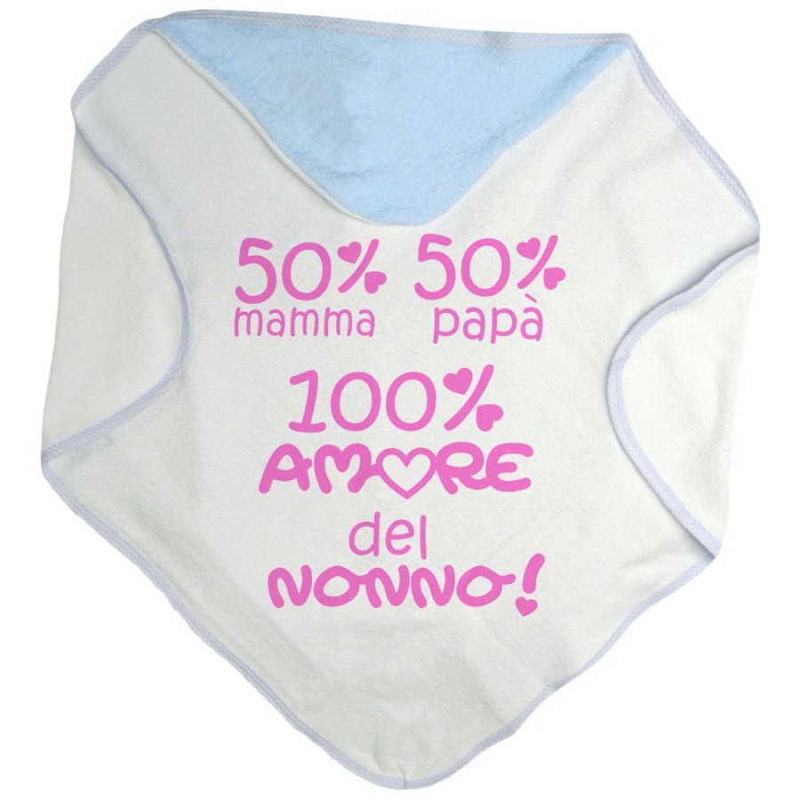 Accappatoio neonato 50% mamma 50% papà 100% amore del nonno dei nonni Per i nonni