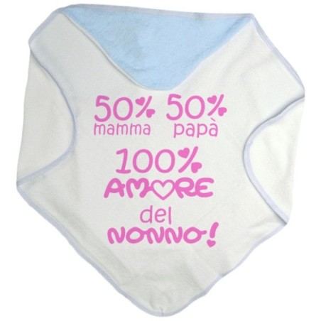 Accappatoio neonato 50% mamma 50% papà 100% amore del nonno dei nonni Per i nonni
