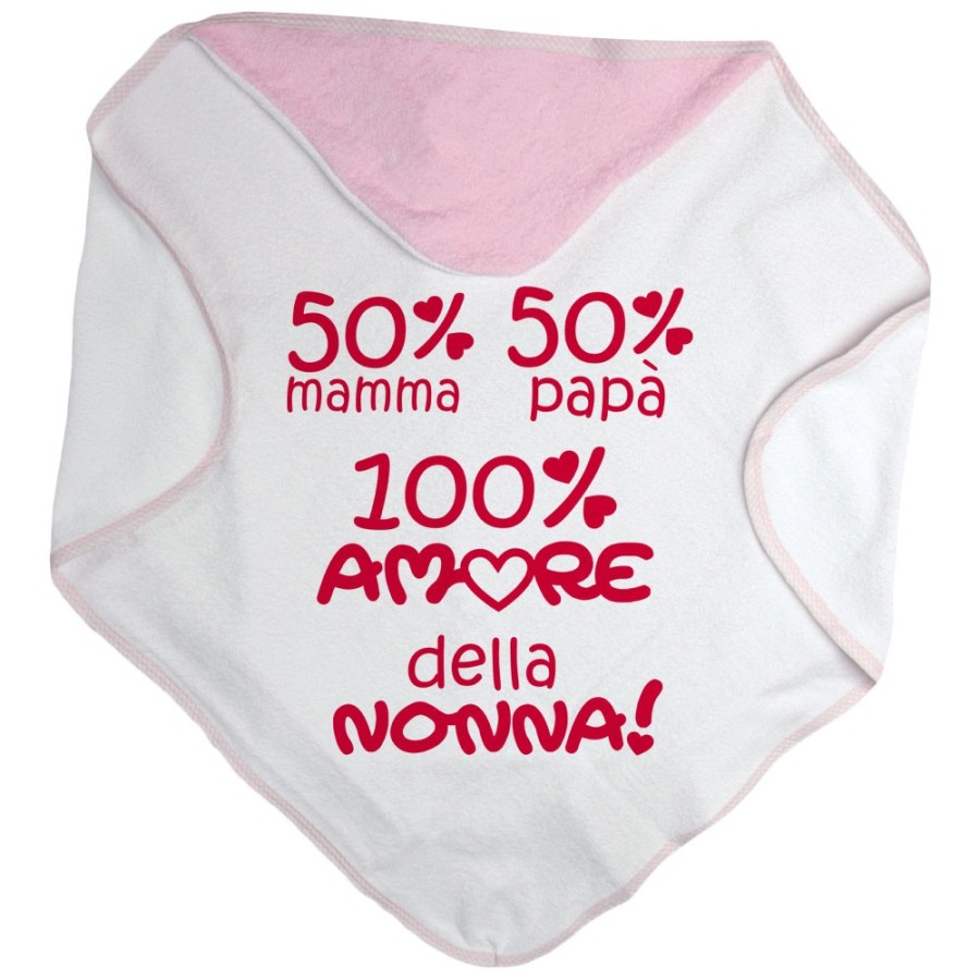 Accappatoio neonato 50% mamma 50% papà 100% amore del nonno dei nonni Per i nonni