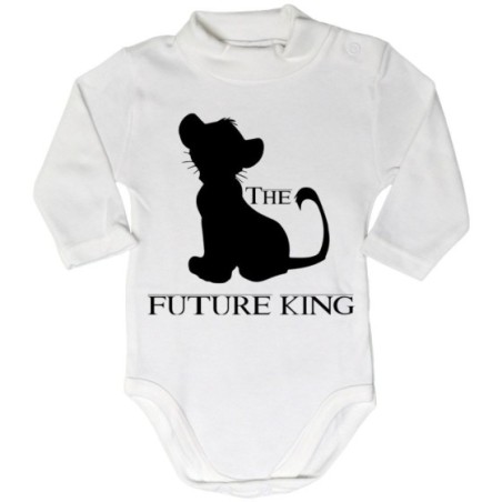 Body lupetto neonato the future king queem lion