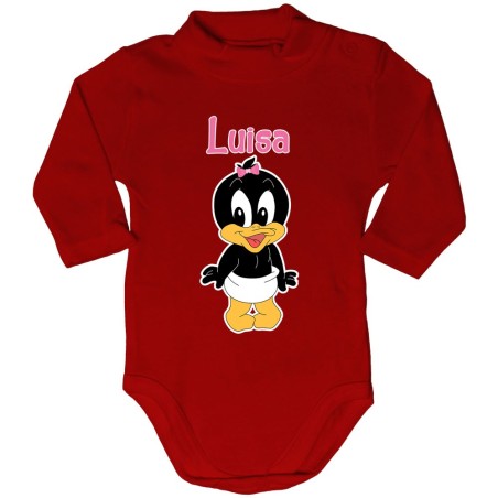 Body lupetto neonato personalizzato con nome baby duffy Cartoon