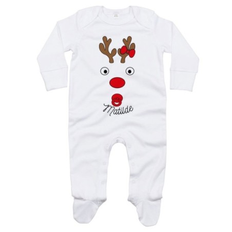 Tutina neonato personalizzabile con nome baby renna...