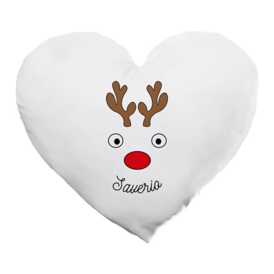 Cuscino personalizzabile con nome renna natalizia uomo Natale 2