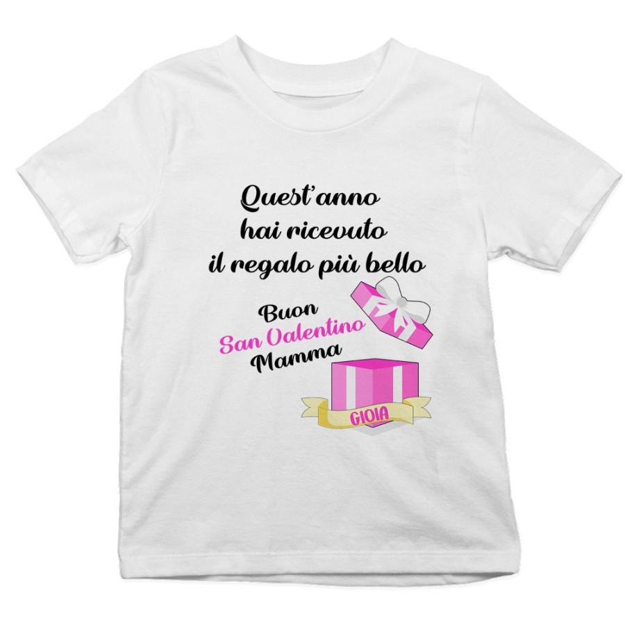 T-shirt bambino quest'anno hai ricevuto il regalo più bello buon san valentino mamma Love
