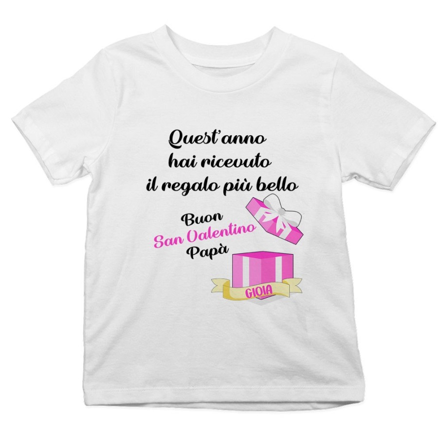 T-shirt bambino quest'anno hai ricevuto il regalo più bello buon san valentino mamma Love