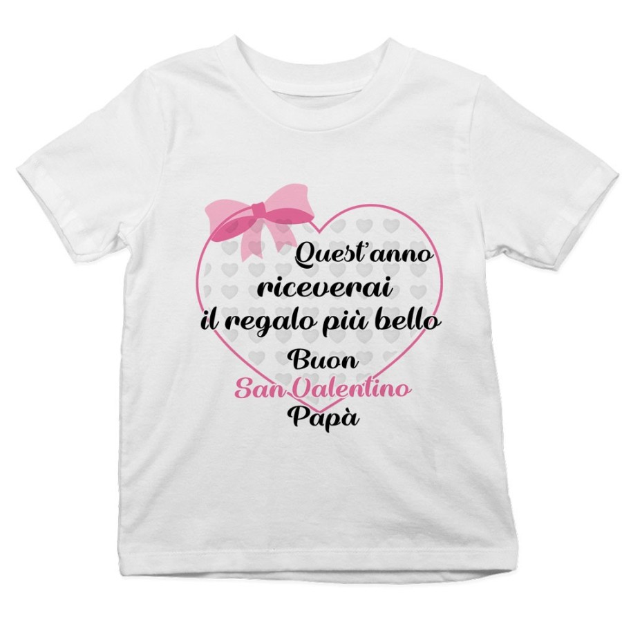 T-shirt bambino quest'anno riceverai il regalo più bello buon san valentino mamma Love