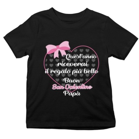 T-shirt bambino quest'anno riceverai il regalo più bello buon san valentino mamma Love