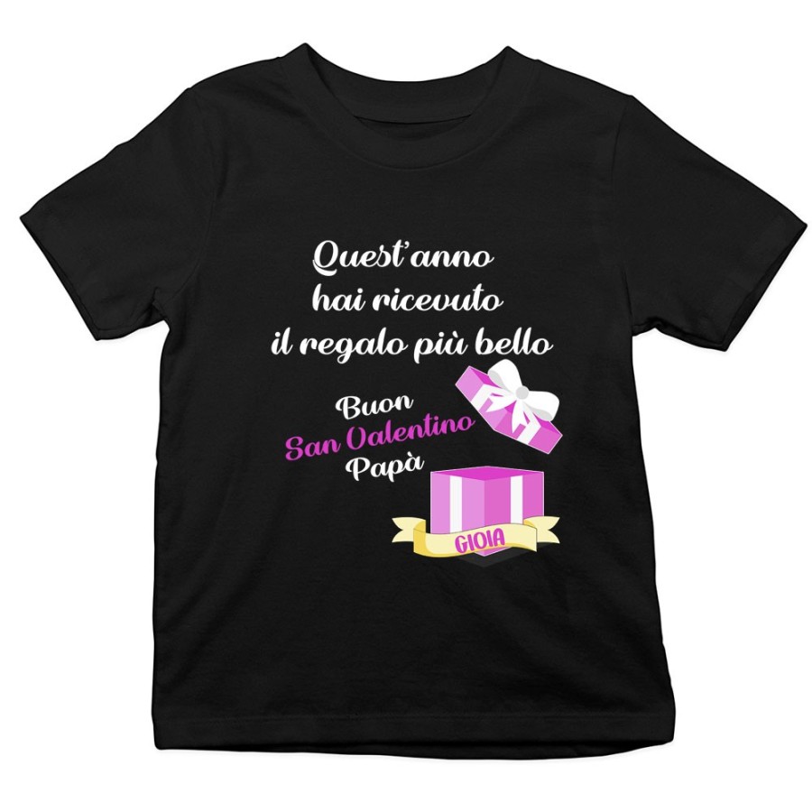 T-shirt bambino quest'anno hai ricevuto il regalo più bello buon san valentino papà Love