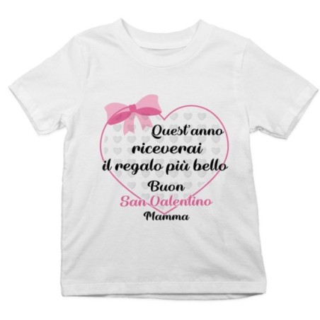 T-shirt bambino quest'anno riceverai il regalo più bello buon san valentino papà Love