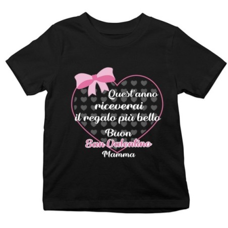 T-shirt bambino quest'anno riceverai il regalo più bello buon san valentino papà Love