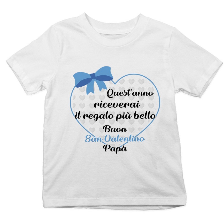 T-shirt bambino quest'anno riceverai il regalo più bello buon san valentino papà Love