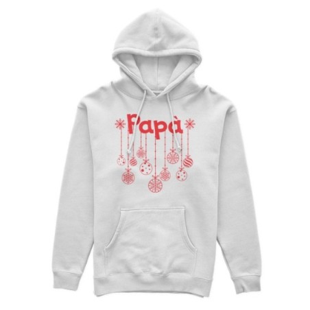 Felpa uomo personalizzata con nome decorazioni natalizie Natale