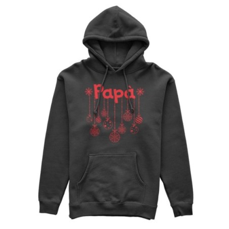 Felpa uomo personalizzata con nome decorazioni natalizie Natale