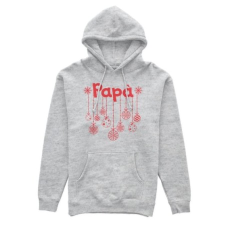 Felpa uomo personalizzata con nome decorazioni natalizie Natale