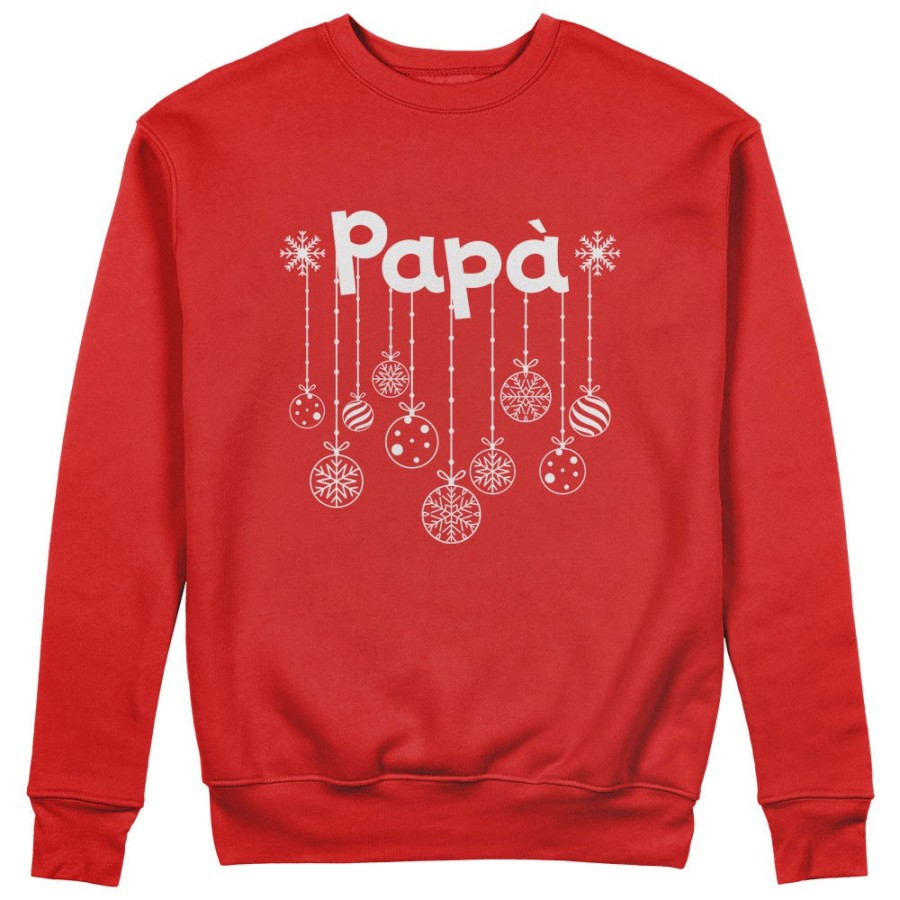 Felpa uomo personalizzata con nome decorazioni natalizie Natale