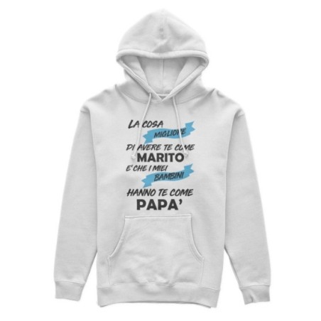 Felpa uomo la cosa migliore di avere te come marito è che i miei bambino hanno te come papà Per il papà