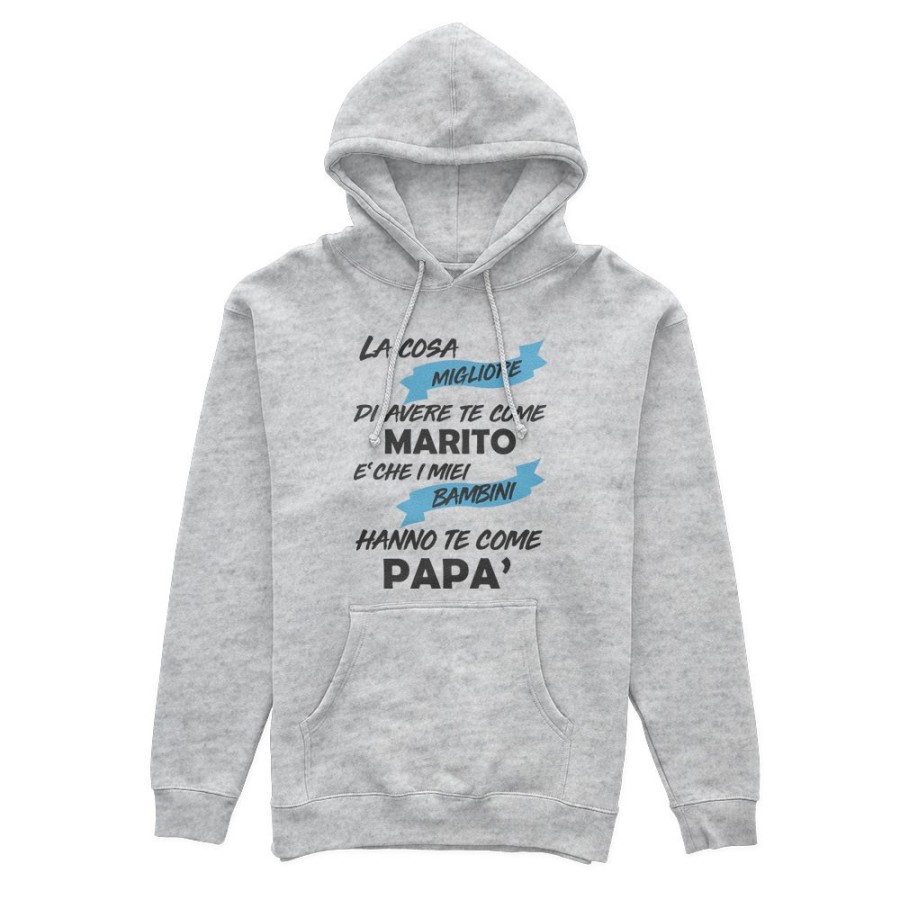 Felpa uomo la cosa migliore di avere te come marito è che i miei bambino hanno te come papà Per il papà