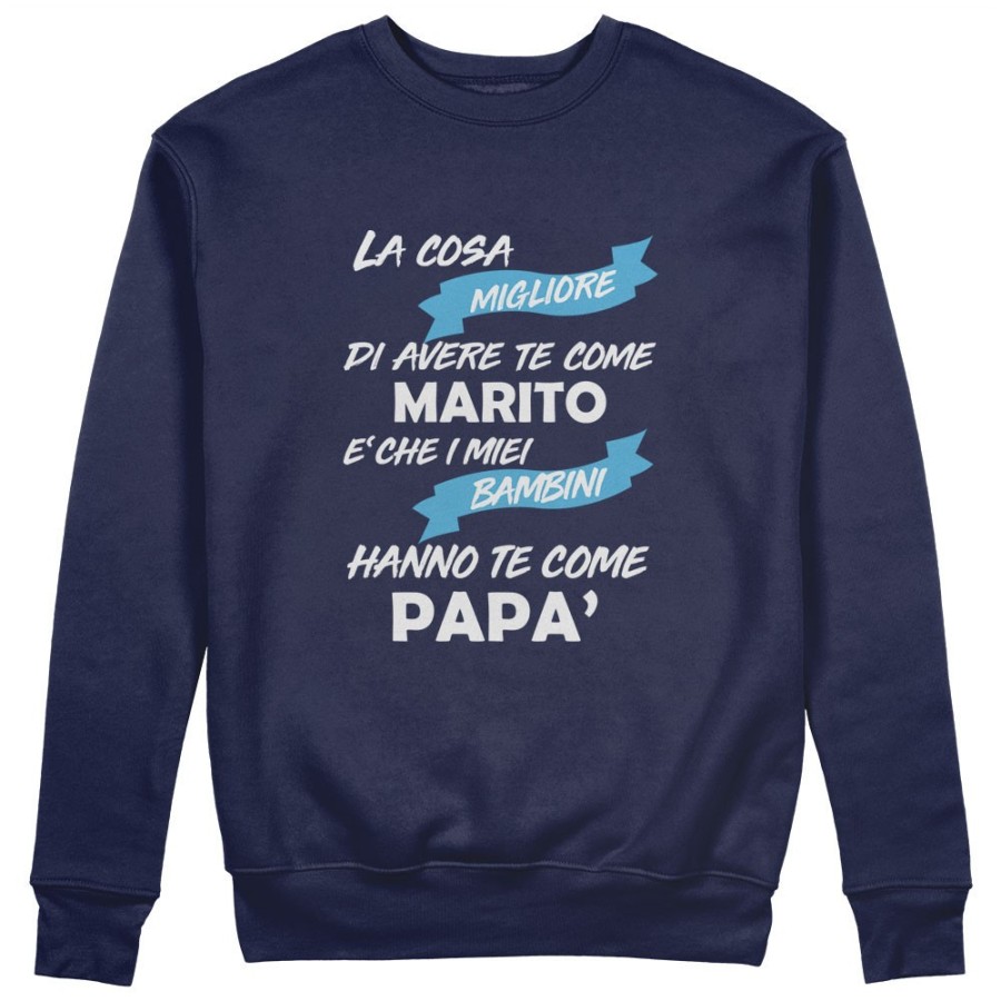 Felpa uomo la cosa migliore di avere te come marito è che i miei bambino hanno te come papà Per il papà