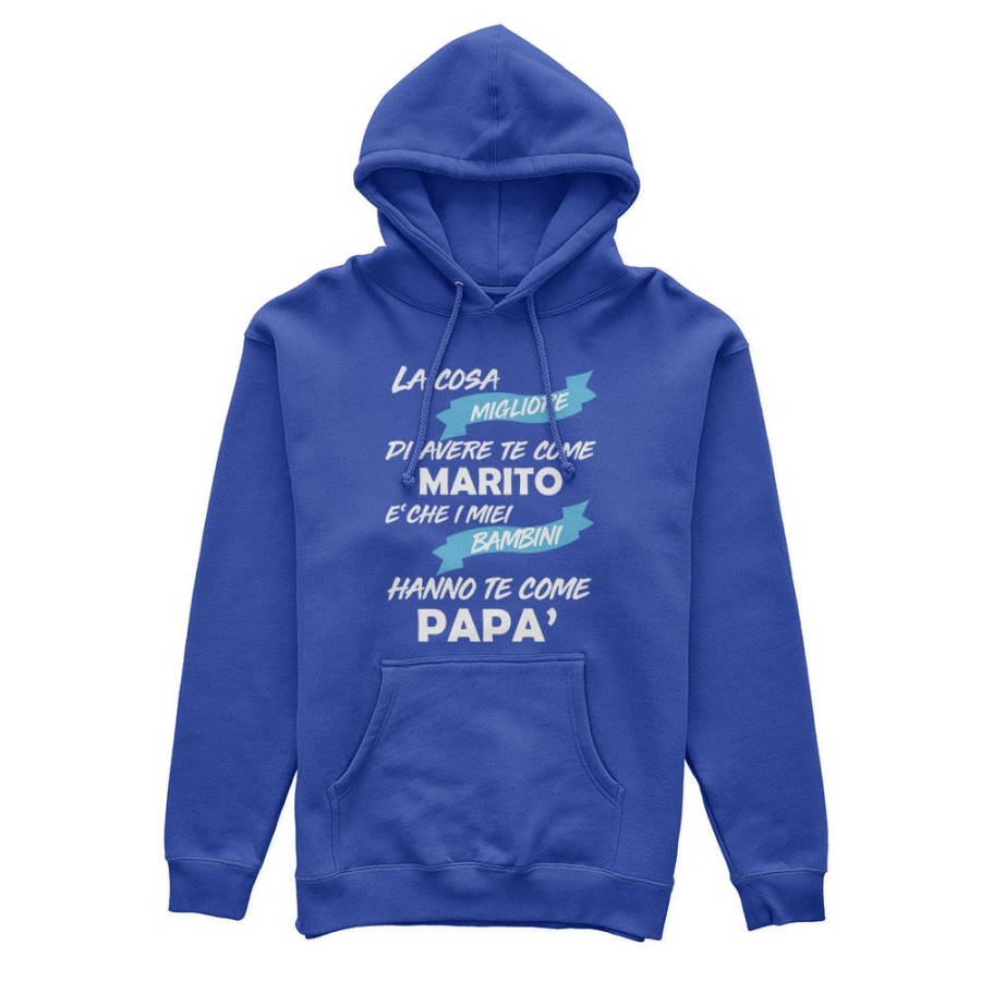 Felpa uomo la cosa migliore di avere te come marito è che i miei bambino hanno te come papà Per il papà