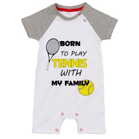 Pagliaccetto neonato born to play tennis with my family Per la famiglia