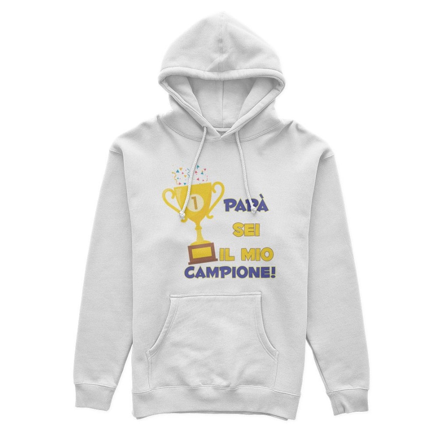 Felpa uomo papà sei il mio campione Per il papà