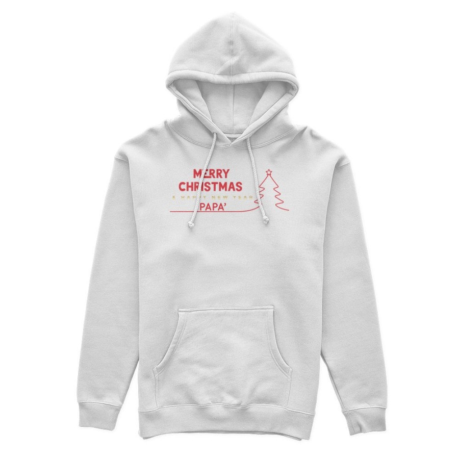 Felpa uomo personalizzata con nome merry christmas and happy new year Natale