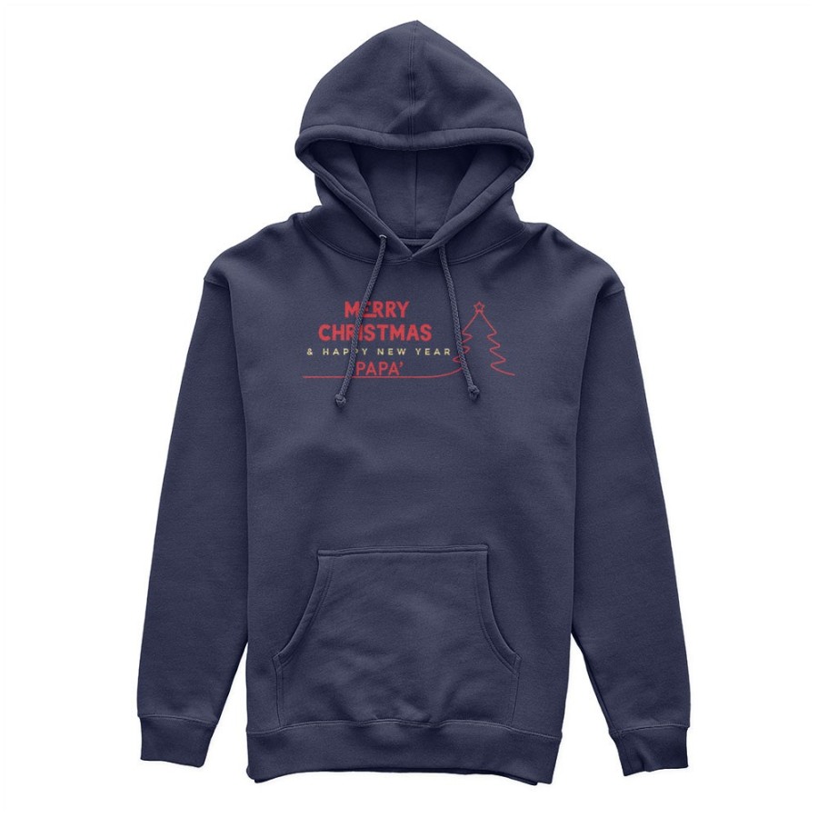 Felpa uomo personalizzata con nome merry christmas and happy new year Natale
