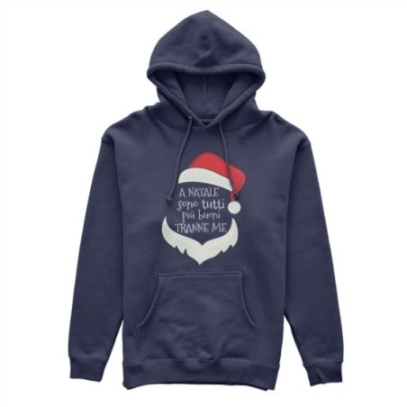 Felpa uomo personalizzabile con nome a natale sono tutti più buoni tranne me Natale