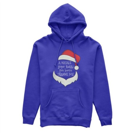 Felpa uomo personalizzabile con nome a natale sono tutti più buoni tranne me Natale
