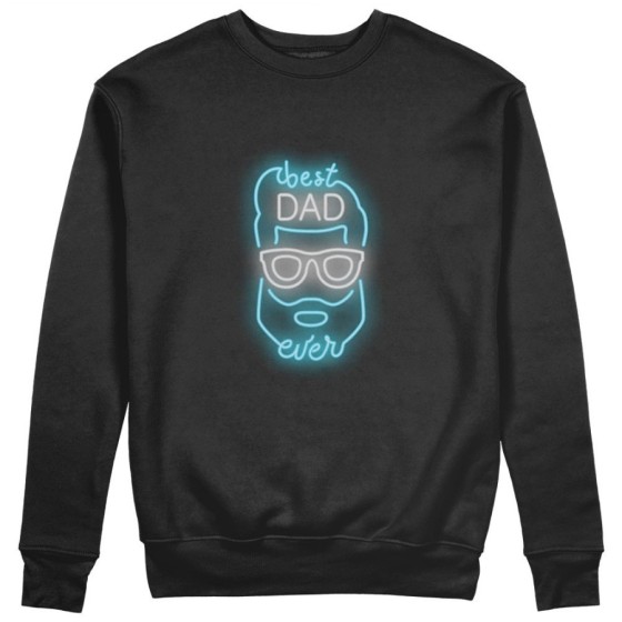 Felpa uomo best dad ever neon Per il papà