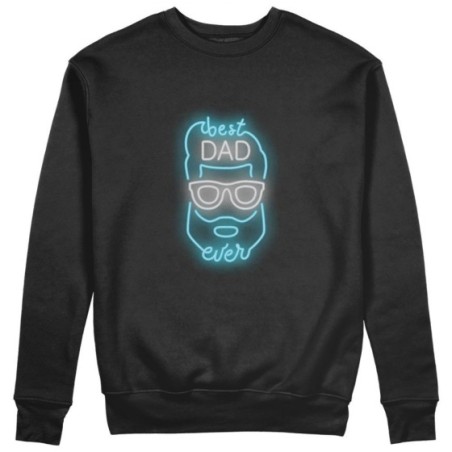 Felpa uomo best dad ever neon