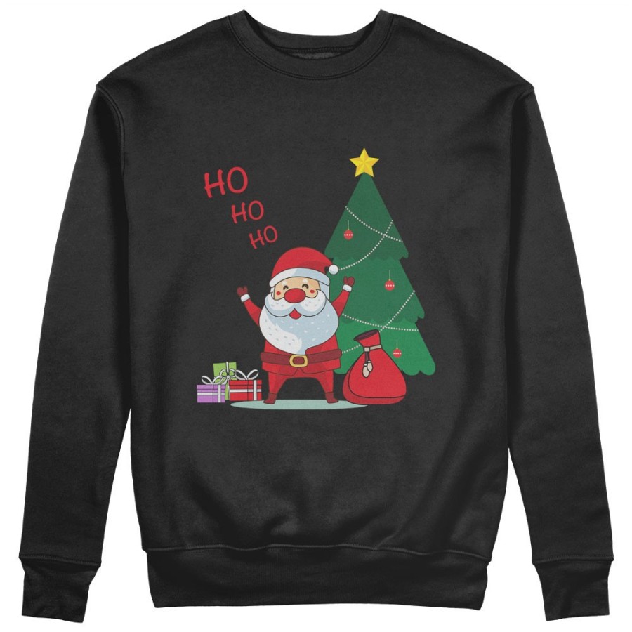 Felpa uomo personalizzabile con nome ho ho ho babbo natale con i regali Natale