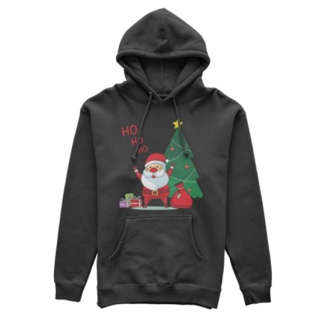Felpa uomo personalizzabile con nome ho ho ho babbo natale con i regali Natale