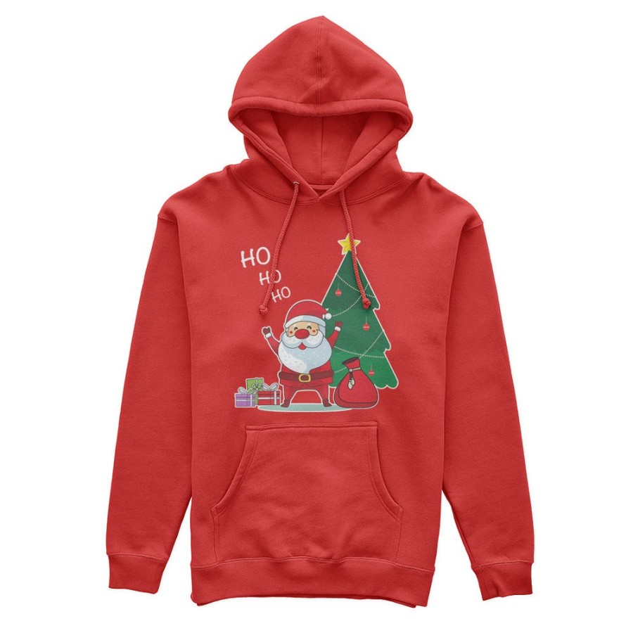 Felpa uomo personalizzabile con nome ho ho ho babbo natale con i regali Natale